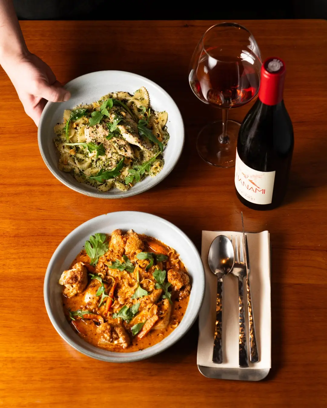 Shared pasta table at To;asta.